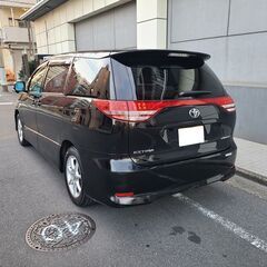 エスティマ　2.4アエラスGエディション 4WD　H20　車検7/1　走行98000ｋ　純正HDDナビ＆フルセグTV＆純正フリップダウン＆カラーバックカメラ 　両側パワースライド　17ＡＷ　キセノン　7人乗り　禁煙車の画像