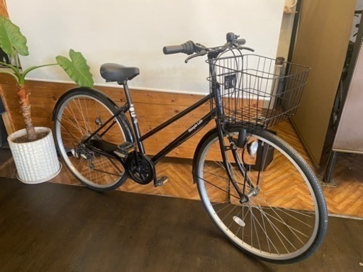 【年末セール！防犯登録料　無料！】27インチ自転車　6段変速　ブラック