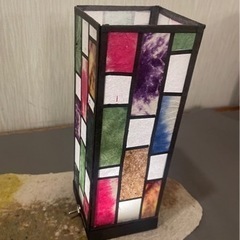 和紙でステンドグラス風ランプ作り