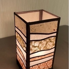 和紙でステンドグラス風ランプ作りの画像