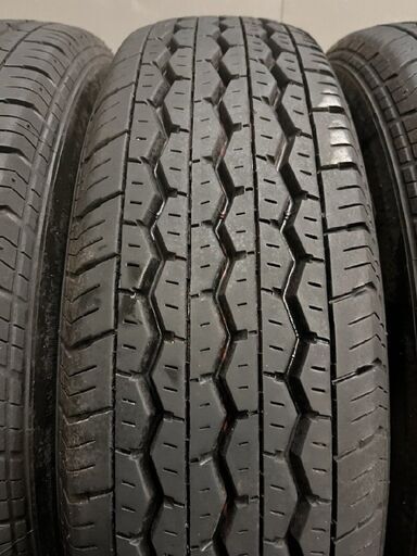BS BRIDGESTONE ECOPIA RD613 STEEL 195/80R15 103/101N LT 15インチ 夏タイヤ 4本 22年製 バリ溝 キャラバン ハイエース等　(TF250)