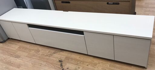 ★ジモティ割あり★  テレビ台 ホワイト H48×W240×D42 クリーニング済み KJ3895