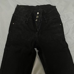 ハイウエストスキニーデニム 27 S 黒