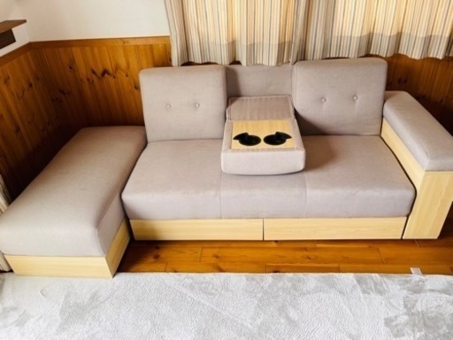 3人掛け　収納付きリクライニングソファー