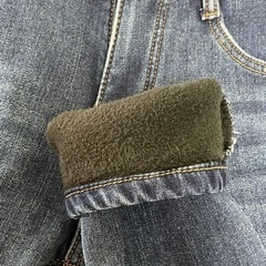 裏起毛 ハイウエスト スキニーデニム インディゴ 27 Sの画像