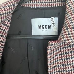MSGMツイードチェックコート　【クリーニング済】の画像