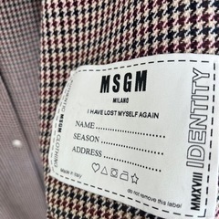 MSGMツイードチェックコート　【クリーニング済】の画像