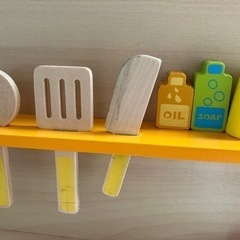 【受け渡し決定済み】キッチンセット woody world ままごとの画像