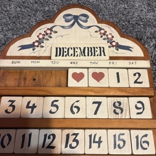 逸品】廃盤 ♡enfant♡ 節約 アンファン 木製 万年カレンダー コーハウス