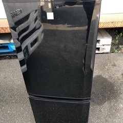 北九州市内配送無料　保証付き　三菱 146L 2ドアノンフロン冷蔵庫 keyword キーワードブラック MR-P15EZ-KK