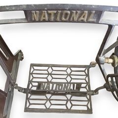 23Y444 ジ NATIONAL ナショナル 足踏みミシン台 鉄脚 ヴィンテージ の画像