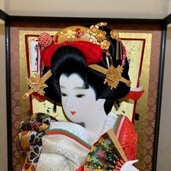 羽子板　ガラスケース付きの画像