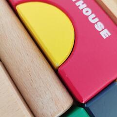 ミキハウスMIKIHOUSE　つみき　台車ケースセットの画像