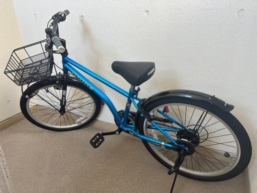 【子供用 キッズ 自転車】24inc 青 ブルー 6段変速