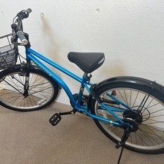 【子供用 キッズ 自転車】24inc 青 ブルー 6段変速