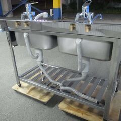 azuma アズマ 2槽シンク 流し台 幅120cm 厨房機器 モノ市場半田店 119の画像