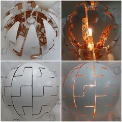 ♪IKEA/イケア お洒落なペンダントライト LED PS2014 球型 変形 幾何学的なデザイン♪の画像