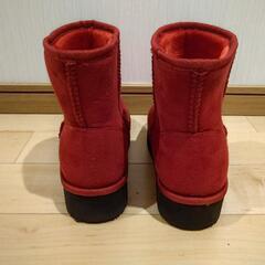 ♪オシャレ♪　ムートンブーツ　赤　☆かわいいレッド☆の画像