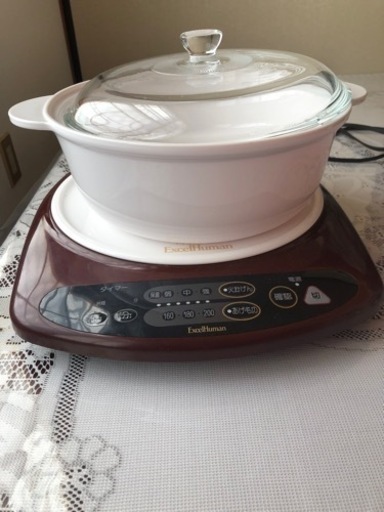 決まりました　IH調理器，土鍋風万能鍋セット　　鍋は未使用