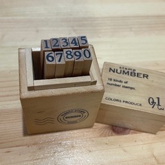数字スタンプ ウッドBOXスタンプ ナンバー/Sの画像