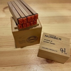 数字スタンプ ウッドBOXスタンプ ナンバー/Sの画像