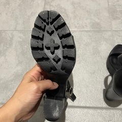 エスペランサー 黒 サンダル 24.5の画像