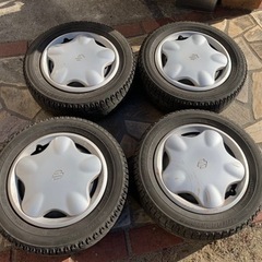 軽自動車　スタッドレスタイヤ　4本セット　スズキ純正　鉄ホイール
