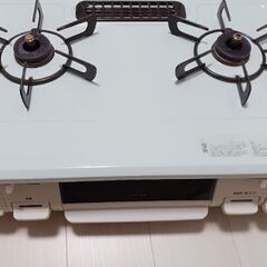 ガステーブルコンロ水なし片面焼きグリル[右強火]パステルミントK...