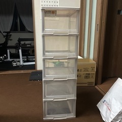 （2月末廃棄）クリアケース五段棚の画像