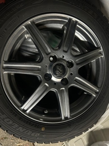 スタッドレスタイヤ4本セット　アルミホイール付き　フィット等