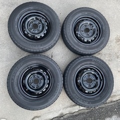 ダイハツ純正ホイールタイヤ　145R12 6PR ダンロップタイ...