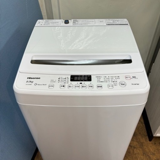 I744 ? ジモティー限定価格！ HIsense 洗濯機 （8.0㎏） ⭐ 動作確認済 ⭐ クリーニング済