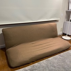 【ニトリ】ソファ 座椅子 リクライニング 茶色の画像