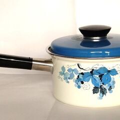 ホーロー 片手鍋 ソースパン 18cm（箱あり）の画像