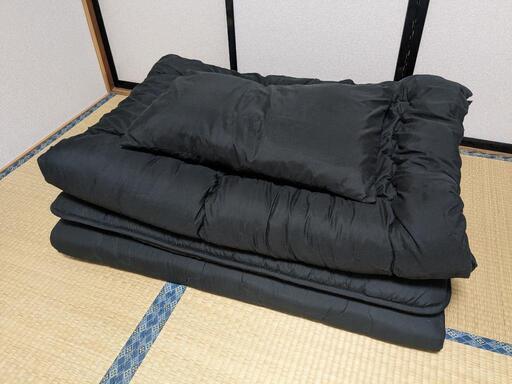 シングル布団セット（敷布団、掛け布団、枕）＋おまけ枕
