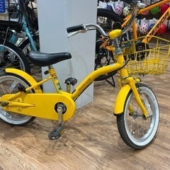 自転車　14インチ　子供　黄色　補助輪付き