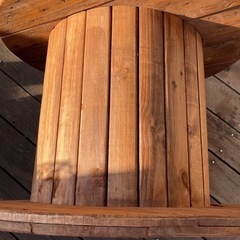 ㉓★サイドテーブル・ガーデニングテーブル・小物置き★電線ドラム・木製ドラム・ケーブルドラムの画像