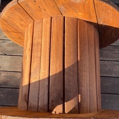 ㉓★サイドテーブル・ガーデニングテーブル・小物置き★電線ドラム・木製ドラム・ケーブルドラムの画像