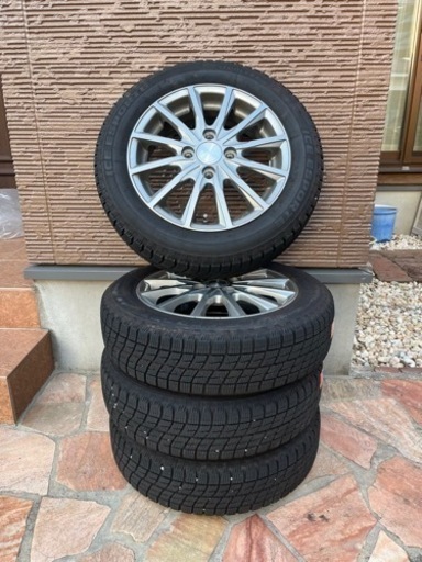 【受渡し済み】軽自動車用スタッドレスタイヤ155/65R14 アルミホイル付き4本セット
