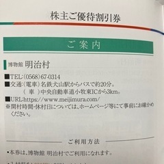 明治村入村料【株主ご優待割引券】の画像