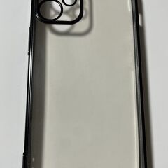 iPhone 12 mini スマホケース 透明＋黒 シリコン クリアケース ソフトTPUの画像