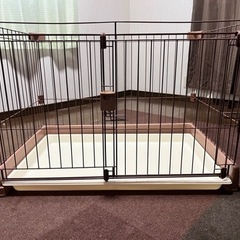 【新古品 】お掃除簡単サークル室内犬用 ケージ 