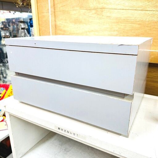 【お買得品】昭和レトロ 引出 棚 グレー 2段
