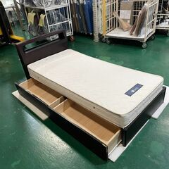 グランツ シングルベッド 引出、宮付（小物置き）