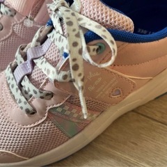 【新品未使用】ni-mo マジックテープ　紐　運動靴　ピンク　21.0 2wayの画像