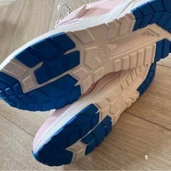 【新品未使用】ni-mo マジックテープ　紐　運動靴　ピンク　21.0 2wayの画像