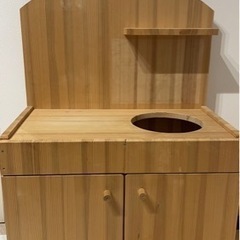 木製おままごとキッチン　シンプル