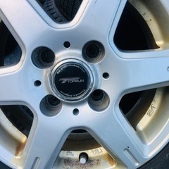 冬タイヤ 165R13 LT 軽バン軽トラ用2021年製スタッドレス アルミ付き4本組の画像