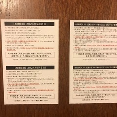 西武ホールディングス株主優待券 スキーリフト割引券２枚・レストラン割引券２枚売りますの画像