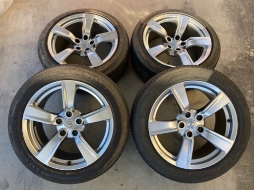 【手渡しのみ】岐阜発 日産純正 フェアレディ Z34 ホイール PCD114.3 18インチ 8J +43 225/50R18 9J +15 245/45 R18 スカイライン シルビア